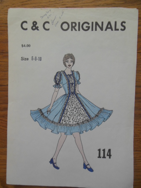 Image for C& C Originals Square Dance Dress 114 Size 6-8-10 (Uncut)