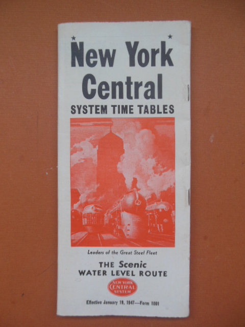 Image for New York Central System Tables, The Scenic Water Level Route. Effective August 3, 1947 - Form 1001