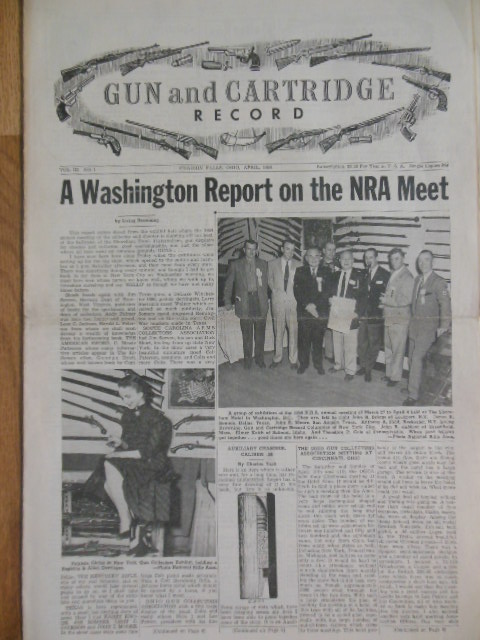 Image for Gun and Cartridge Record (April, 1954)