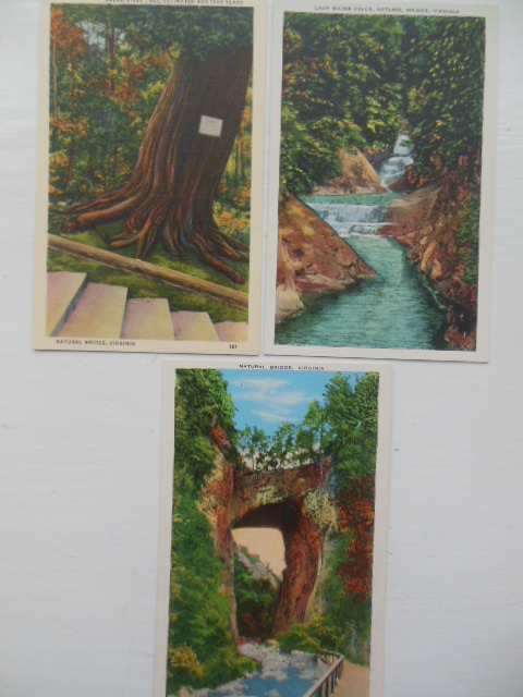 Image for Three Postcards Natural Bridge Virginia