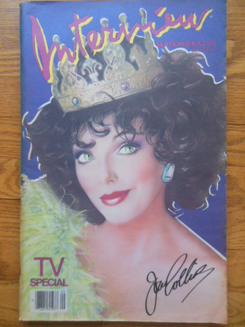 Image for Andy Warhol's Interview Magazine (September 1984 Jackie Collins. David Letterman, Tom Brokaw, Peter Jennings, Barbara Walters)
