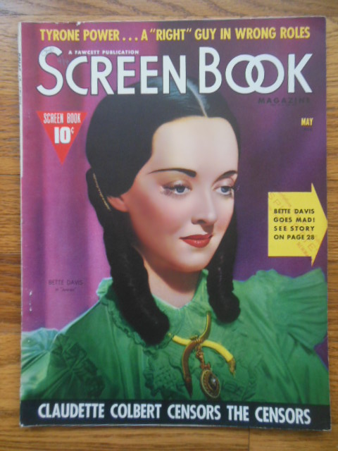 Image for Screen Book Magazine May, 1939 (Bette Davis, Tyrone Power, Caludette Colbert. Jeanette MacDonald)