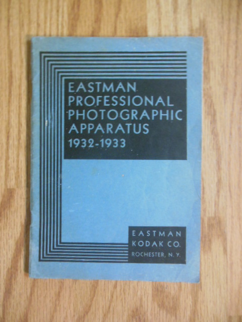 Image for Eastman Professional Photographic Apparatus Catalog 1932-1933