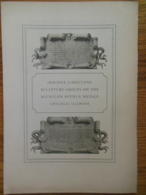 Image for Indiana Limestone Sculpture Groups on the Michigan Avenue Bridge, Chicago Illinois 1928 (DuSable Bridge)