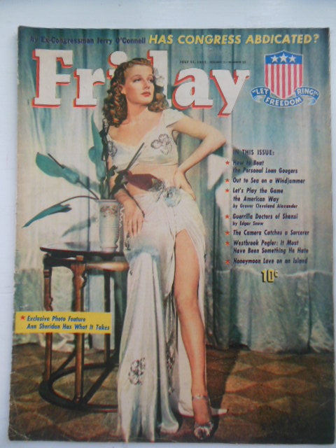 Image for Friday Magazine July 11, 1941 (Ann Sheridan, Windjammers, Poll Tax, Sorcery)