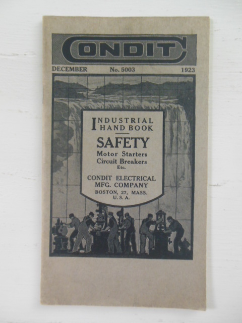 Image for Condit Industrial Hand Book Safety Motor Starters Circuit Breakers (1923 Trade Catalog)