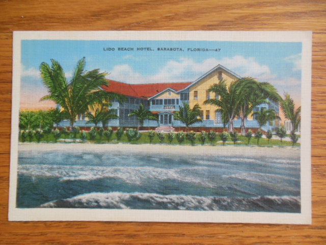 Image for Linen Postcard Lido Beach Hotel, Sarasota, Florida