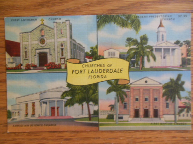 Image for Postcard Churches of Fort Lauderdale Florida