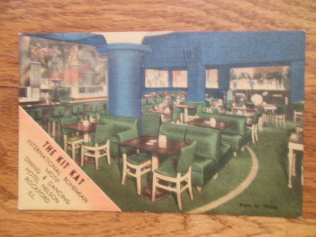 Image for Postcard The Kit Kat Room Nelson Hotel Rockford, Illinois
