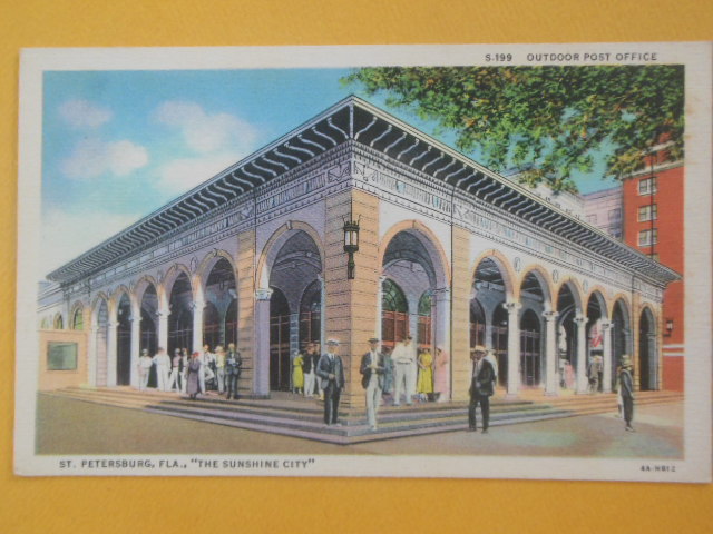 Image for Postcard Outdoor Post Office St. Petersburgh, Florida