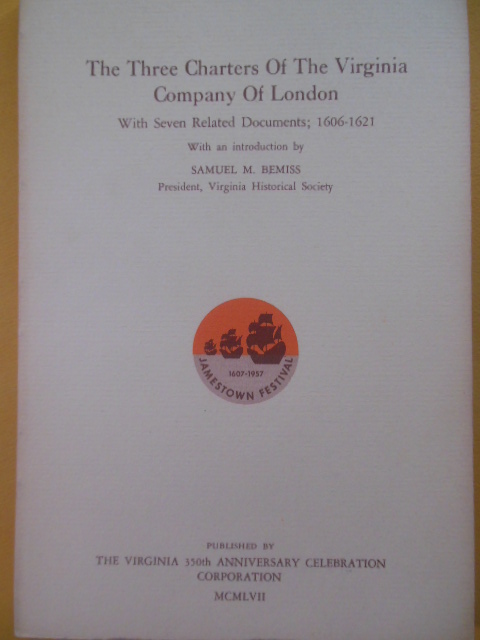 Image for The Three Charters of the Virginia Company of London (1957)