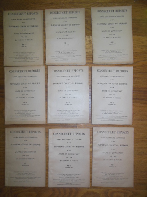 Image for Connecticut Reports Cases Argued and Determined in the Supreme Court of Errors of the State of Connecticut Volume 109, Parts 1-9 (1929)
