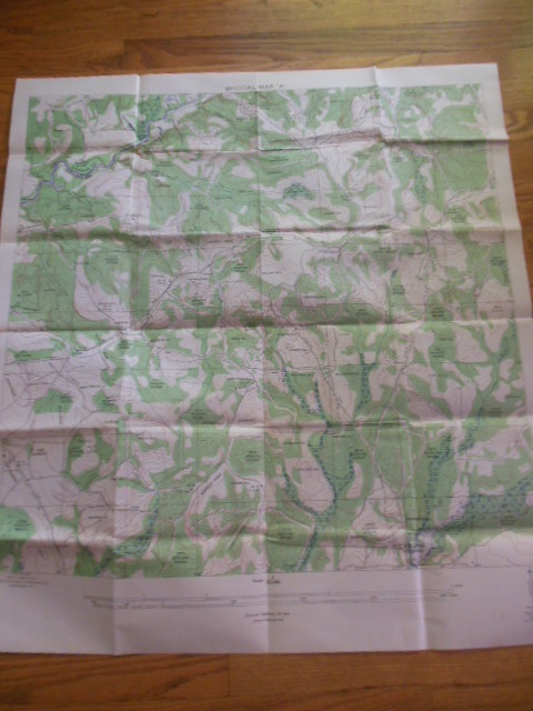 Special Map Rotc Special Map A in Original Envelope with Protractors (ROTC, 1935)