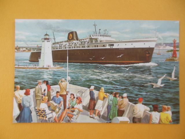 Image for Postcard Chessie's Water-borne Links Between Michigan and Wisconsin (early 1960's)