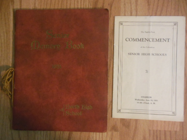 Image for Senior Memory Book 1931 North High School Columbus, Ohio (81st Commencement Program Laid-in)