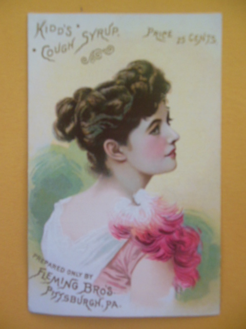 Image for Trade Card Fleming Bros. Kidd's Cough Syrup Pittsurgh (early 1900's)