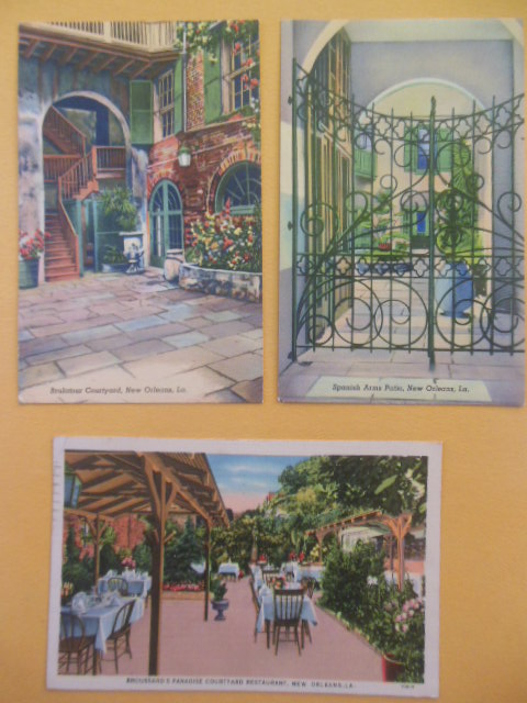Image for Postcards New Orleans Spanish Arch Patio, Brulatour Courtyard, Broussard's Restaurant (1939-40's)