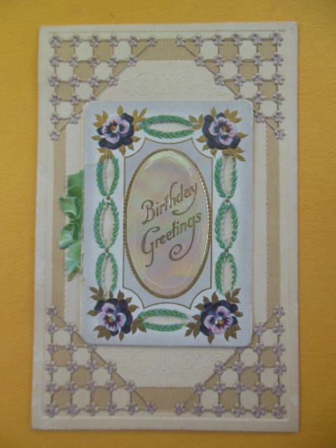 Image for Postcard Birthday Greetings Mother of Pearl