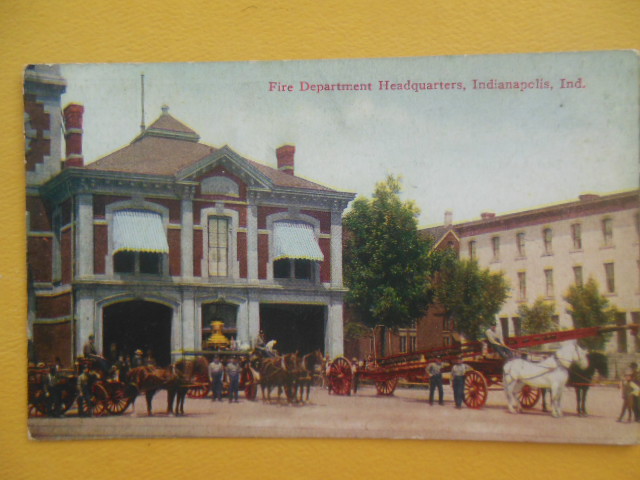 Image for Postcard Fire Department Headquarters, Indianapolis, Ind.