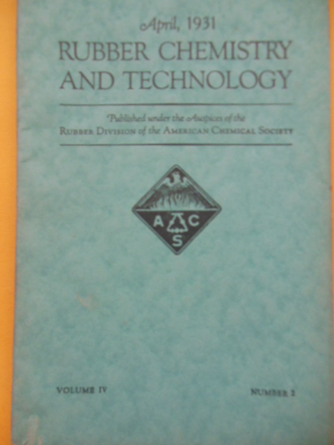 Image for Rubber Chemistry and Technology Journal April, 1931