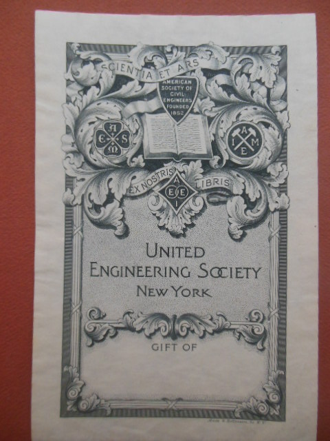 Image for Bookplate United Engineering Society New York (1900)