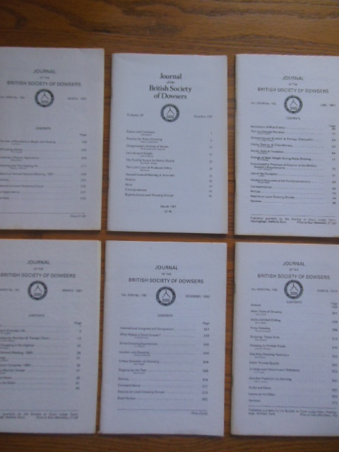 Image for Journal of the British Society of Dowsers (6 issues 1979-1883)