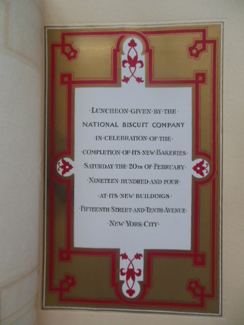 Image for National Biscuit Company Luncheon Celebrating New Bakeries (Feb. 20, 1904)