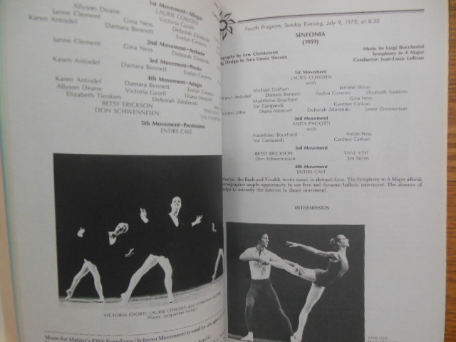 Festival Book and Programs Blossom Music Center Eleventh Season 1978