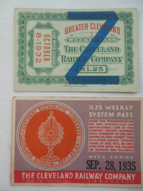 Image for Vintage Tickets The Cleveland Railway Company (1932, 1935)