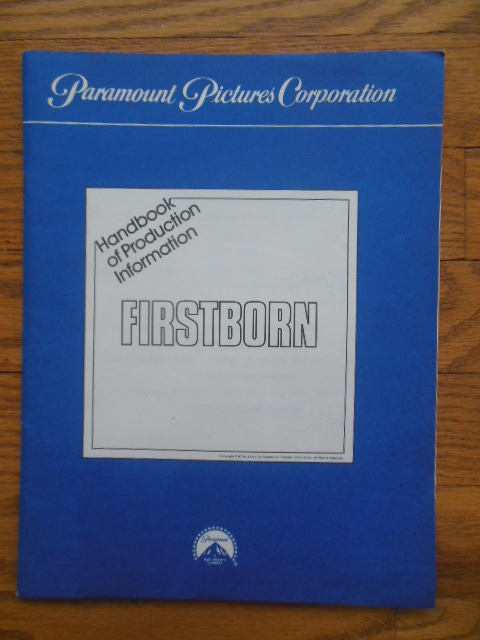 Image for Paramount Pictures Firstborn Handbook of Production Information  (including 13 Black and White Glossy Stills)