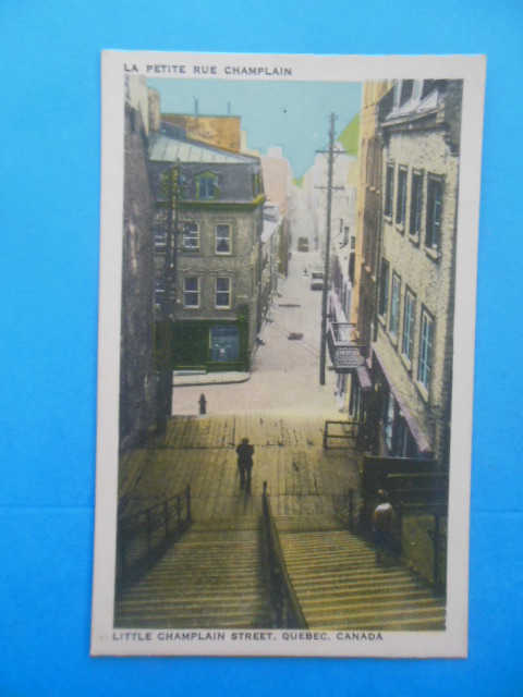 Image for Postcard La Petite Rue Champlain  Little Champlain Street, Quebec, Canada