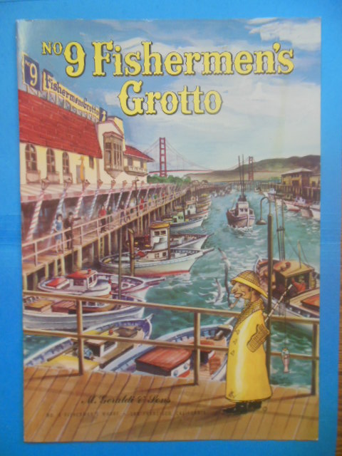 Image for No. 9 Fishermen's Grotto Vintage Menu (1960's)