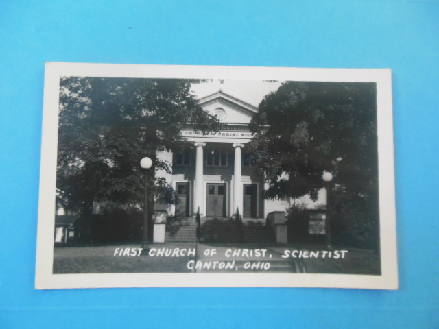 Image for Real Postcard First Church of Christ Scientist Canton, Ohio (1940's)