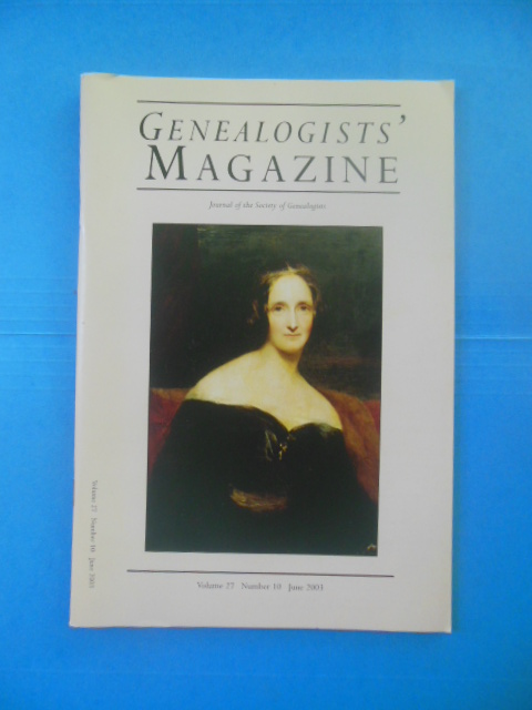 Image for Genealogists' Magazine: Journal of the Society of Genealogists June, 2003