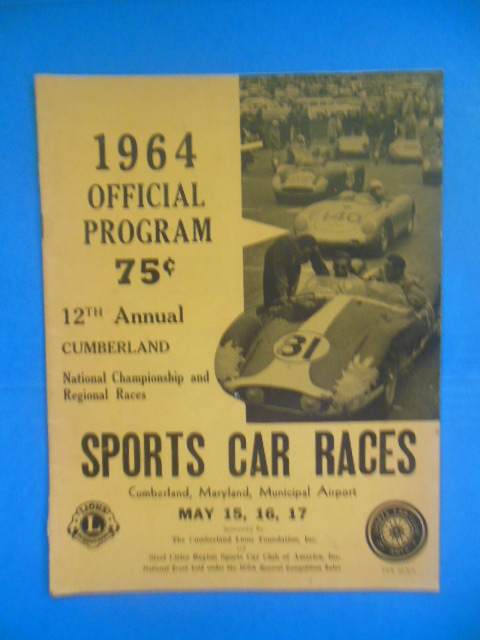 Image for 1964 Official Program 12th Annual Cumberland Sports Car Races