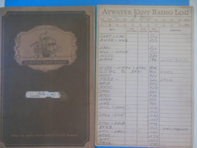 Image for Atwater Radio Catalog 1927 / Atwater Kent Radio Log (1929)