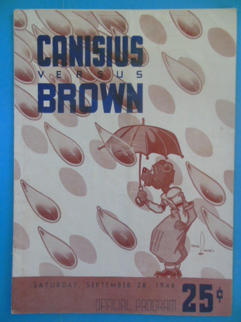 Image for Canisius Versus Brown Official Football Program September 28, 1946
