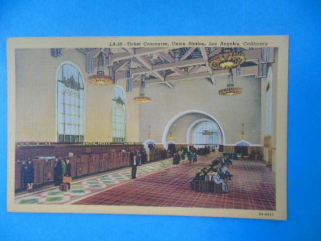 Image for Postcard Ticket Concourse, Union Station, Los Angeles, California