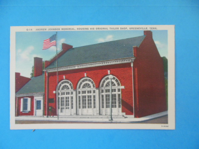 Image for Postcard Andrew Johnson Memorial Original Tailor Shop (Tennessee)