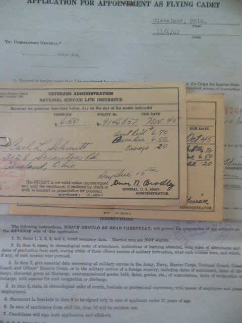 Image for Application for Appointment As Flying Cadet (WWII Documents 1942)