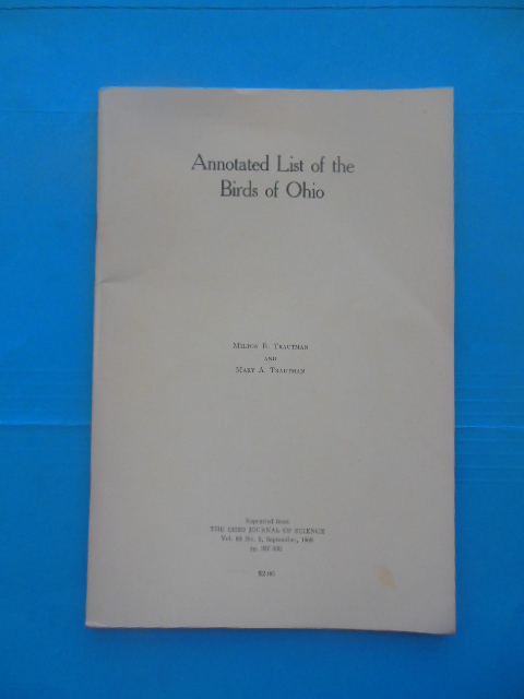 Image for Annotated List of the Birds of Ohio (1968)