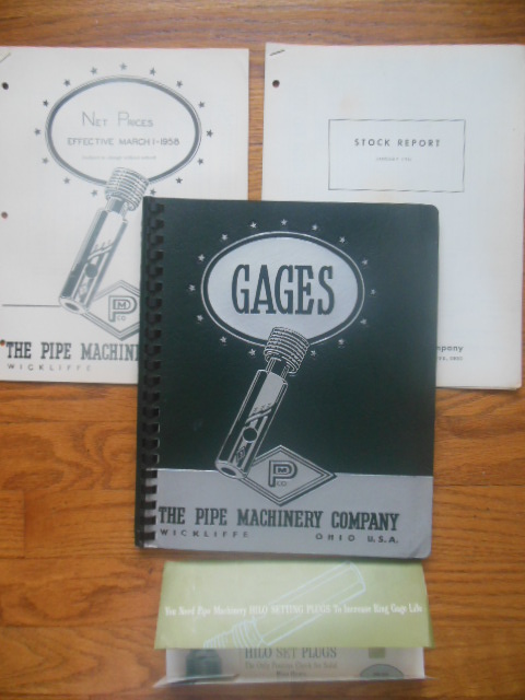 Image for Gages The Pipe Machinery Company Wickliffe, Ohio Catalog 1958 Prices, 1961 Stock Report