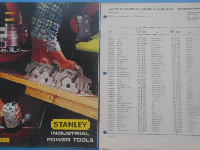 Image for Stanley Industrial Power Tools Catalog No. 376 (1976 with price list)