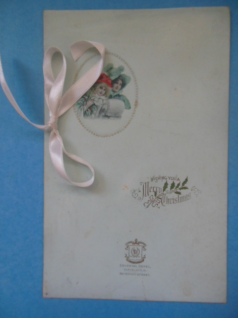 Image for Menu Colonial Hotel, Cleveland Ohio (December 25, 1906)