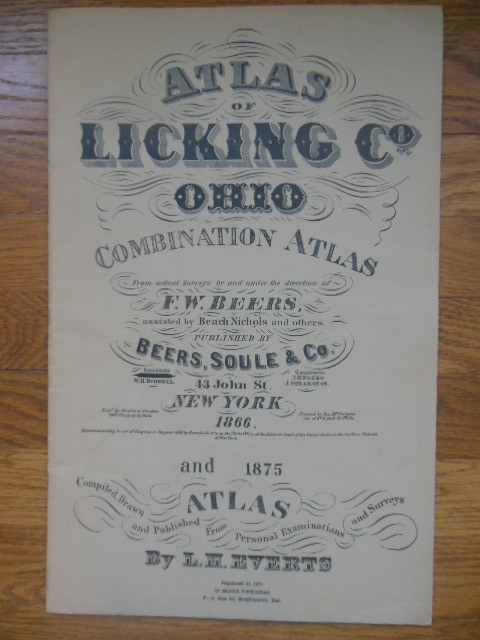 Image for Atlas of Licking County, Ohio Combination Atlas From Actual Surveys 1866 & 1875 (Reprinted 1971)
