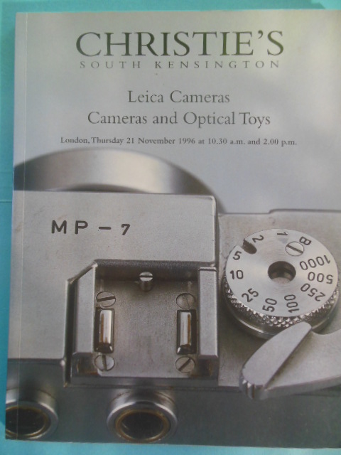 Image for Christie's South Kensington Leica Cameras, Cameras and Optical Toys 1996