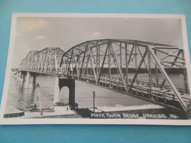 Image for Real photo postcard: Mark Twain Bridge, Hannival Mo.