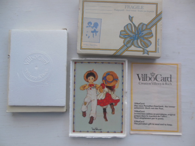 Image for French Ceramic VilboCard with Catalog and Original Box