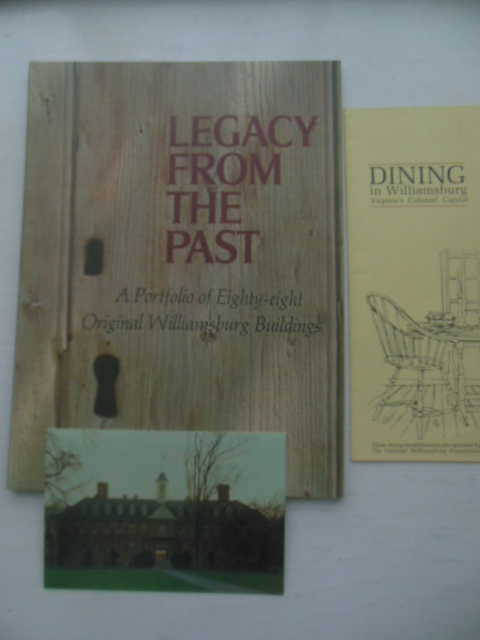 Image for Legacy From the Past; A Portfolio of Eighty-eight Original Williamsburg Buildings --1975