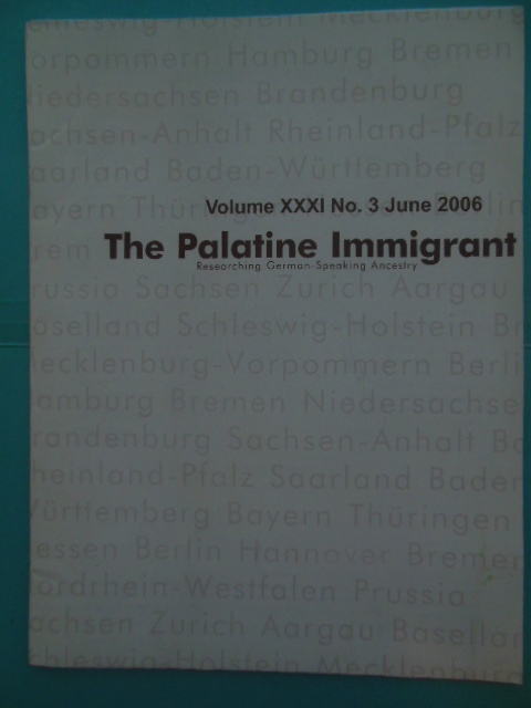 Image for The Palatine Immigrant June 2006